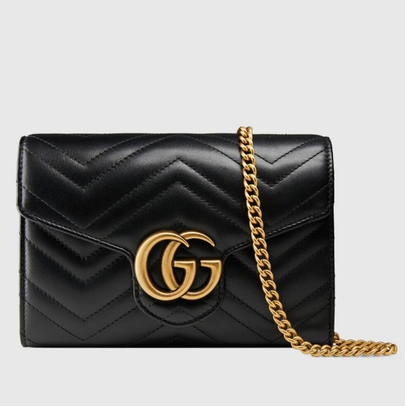 Gucci Black GG Marmont Mini Leather Shoulder Bag - Picture 3 of 15